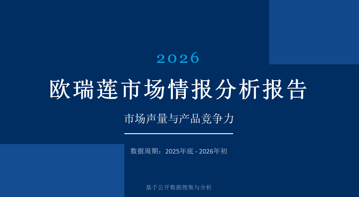 2026欧瑞莲市场情报分析----市场声量与产品竞争力